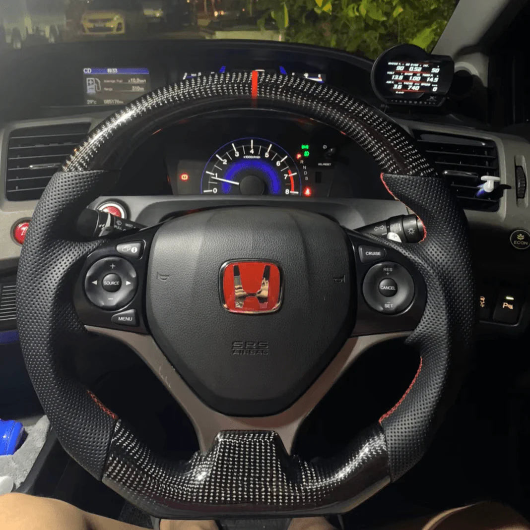 Wildsoulhub 9th gen Honda 2012-2015 Civic Type R FK2 SI Carbon Fiber Steering Wheel