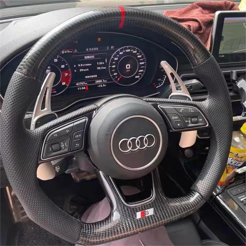 Wildsoulhub Audi 2017-2020 8V B9 A3 S3 RS3 A4 S4 A5 S5 RS5 Carbon Fiber Steering Wheel