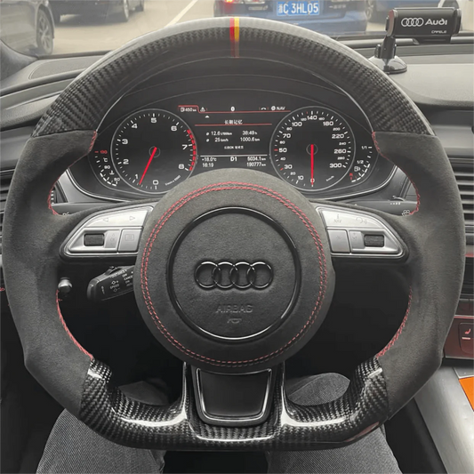 Wildsoulhub Audi A3 A4 A5 A6 A7 A8 S3 S4 S5 S6 S7 S8 RS3 RS4 RS5 RS6 SQ5 Carbon Fiber Steering wheel