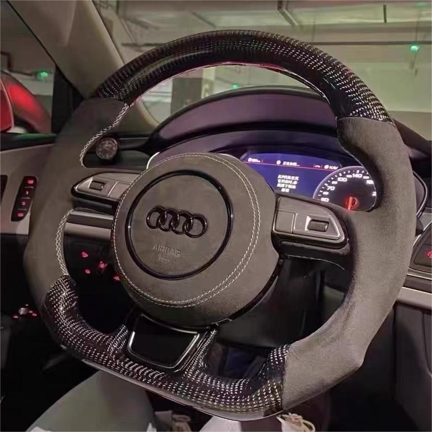 Wildsoulhub Audi A3 A4 A5 A6 A7 A8 S3 S4 S5 S6 S7 S8 RS3 RS4 RS5 RS6 SQ5 Carbon Fiber Steering wheel