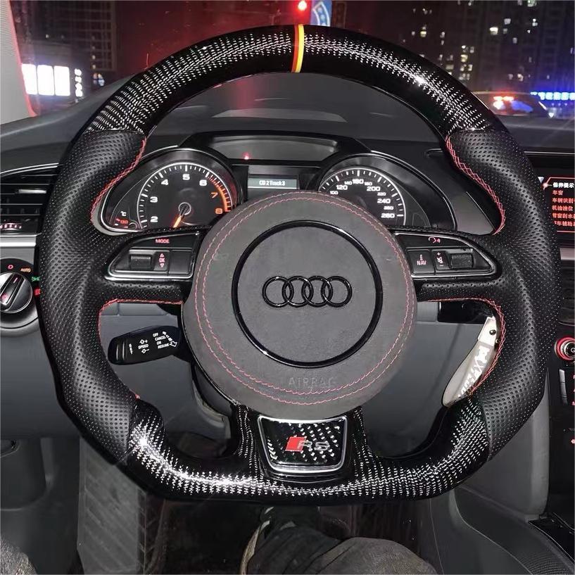 Wildsoulhub Audi A3 A4 A5 A6 A7 A8 S3 S4 S5 S6 S7 S8 RS3 RS4 RS5 RS6 SQ5 Carbon Fiber Steering wheel