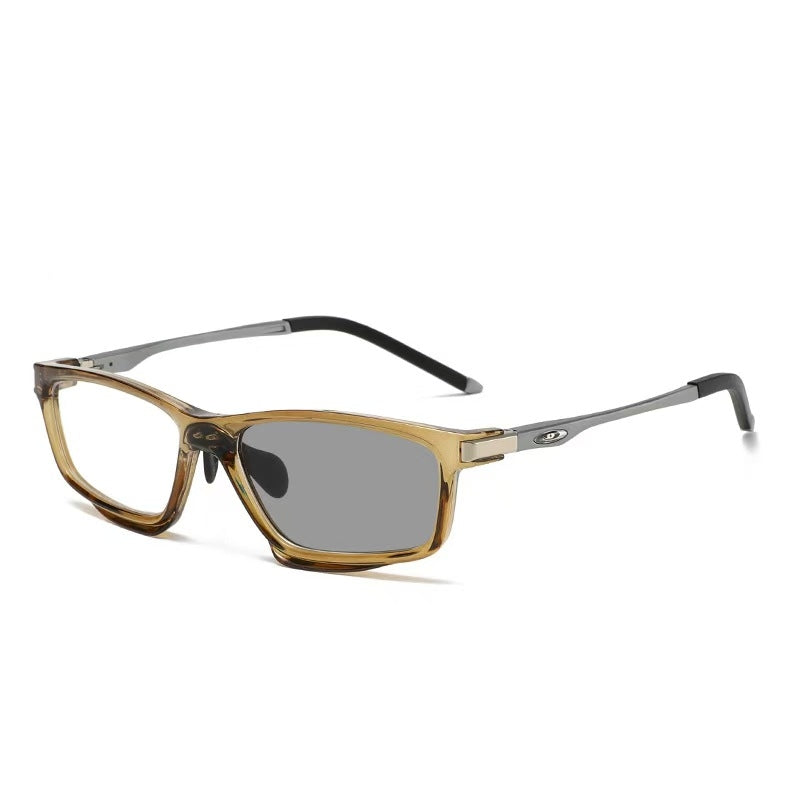 SPORTS OUTDOOR ALUMINUM MAGNESIUM ULTRA-LIGHT COLOR-CHANGING MULTI-FOCAL READING GLASSES