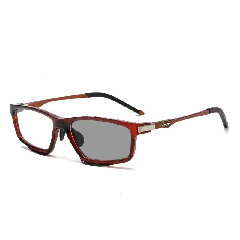 SPORTS OUTDOOR ALUMINUM MAGNESIUM ULTRA-LIGHT COLOR-CHANGING MULTI-FOCAL READING GLASSES