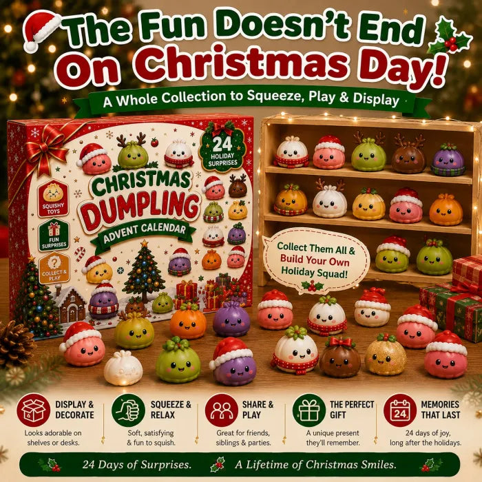CHRISTMAS SPECIAL | 24 Days of Mini Squishies – Cute 2026 Advent Calendar with Daily Dumpling Surprises