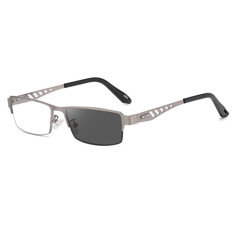 METAL BUSINESS ULTRALIGHT ANTI-BLUE LIGHT PHOTOCHROMIC READING GLASSES