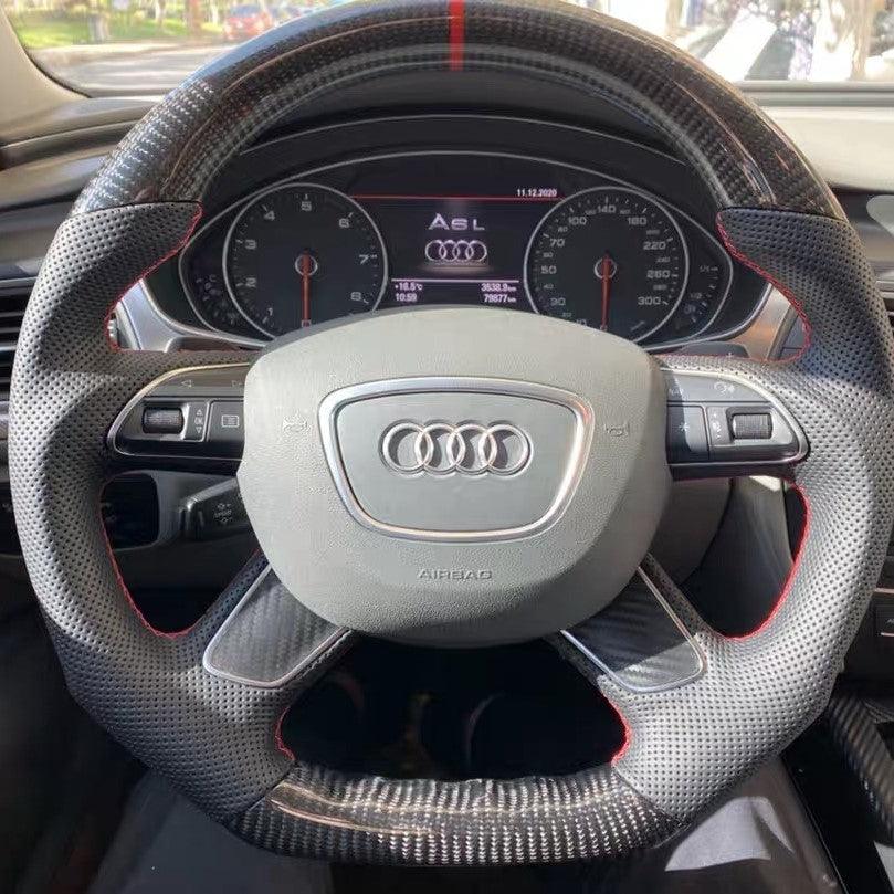 Wildsoulhub Audi A4 A6 A7 A8 A8L Q3 Q5 Q7 Carbon Fiber Steering Wheel