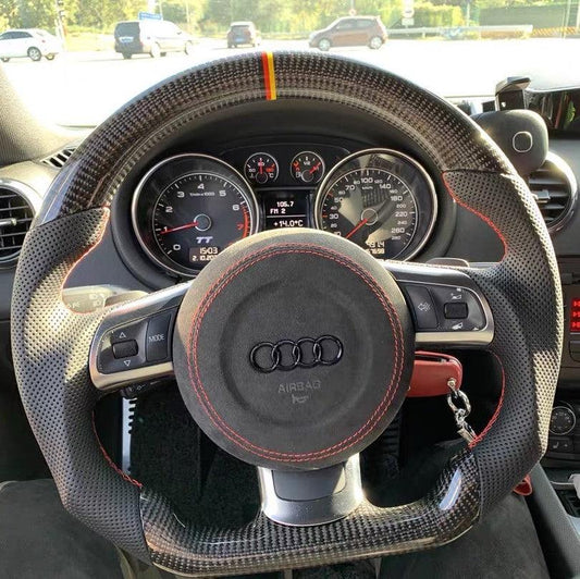 Wildsoulhub Audi 2008-2012 TT MK2 R8 TTS TTRS Carbon Fiber Steering Wheel