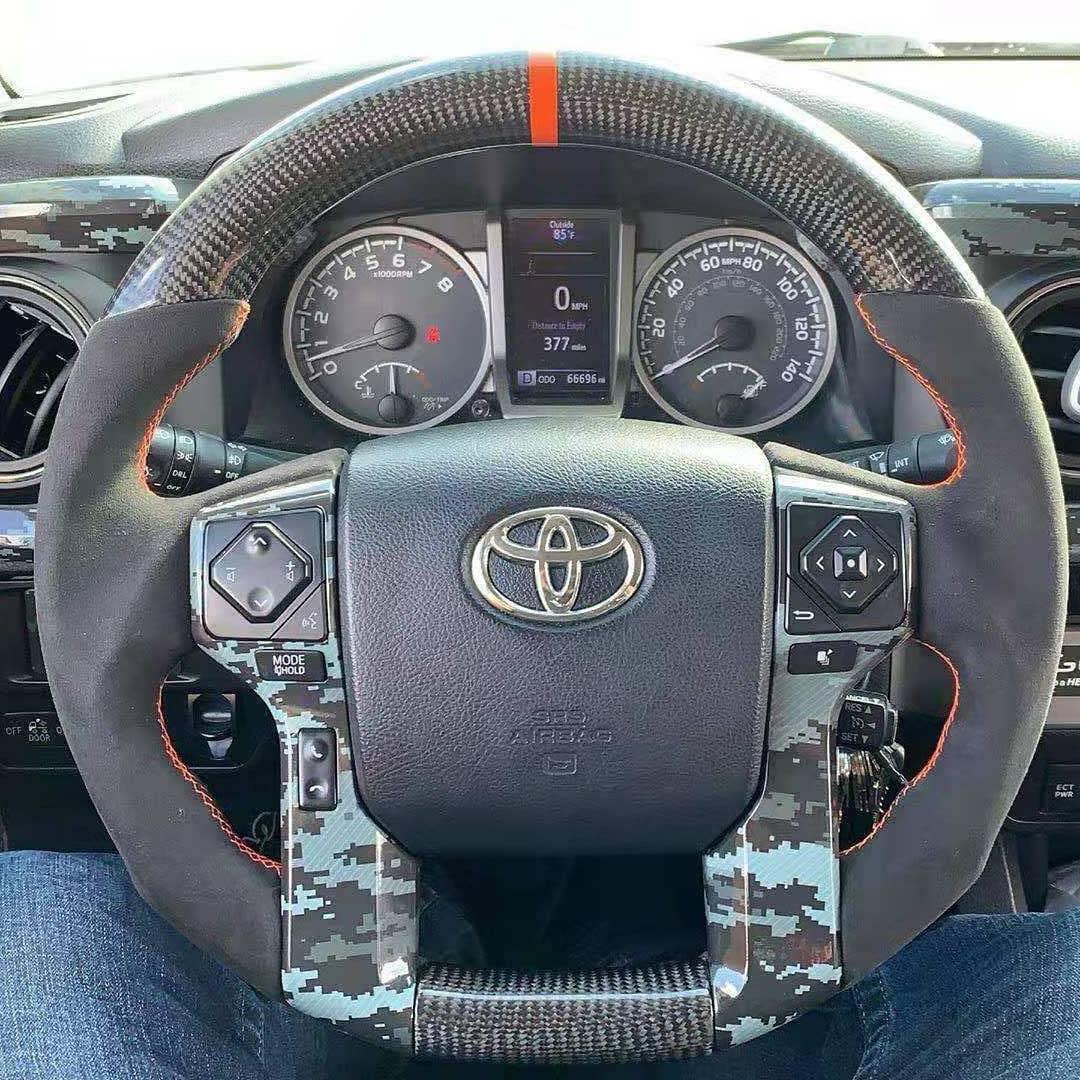 Wildsoulhub Toyota 2014-2021 Tundra 2016-2022 Tacoma 4runner Carbon Fiber Steering Wheel