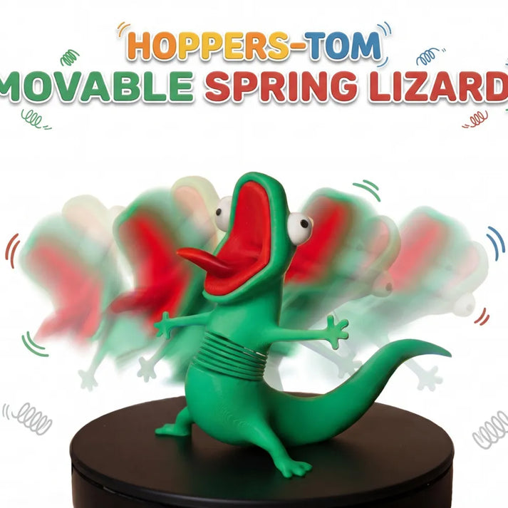 🏍️ Wobbling Spring Lizard Motorcycle Ornament – Funny Road-Vibration Rider Buddy