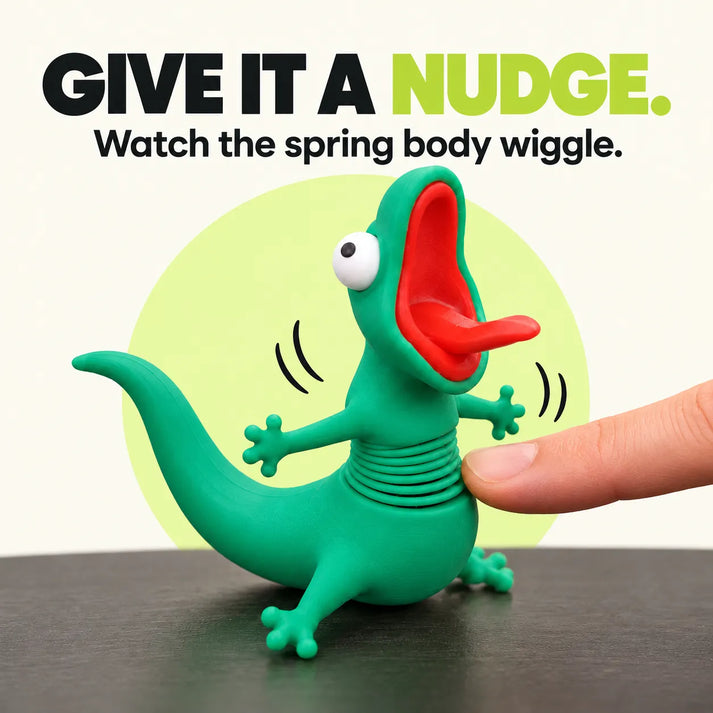 🏍️ Wobbling Spring Lizard Motorcycle Ornament – Funny Road-Vibration Rider Buddy
