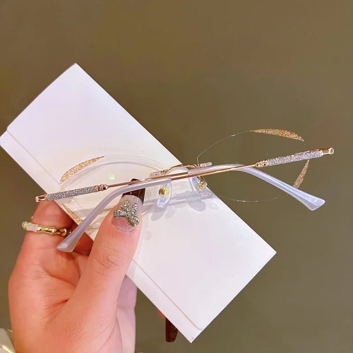 ✨WOMEN'S DIAMOND RIMLESS ANTI-BLUE LIGHT PRESBYOPIA GLASSES