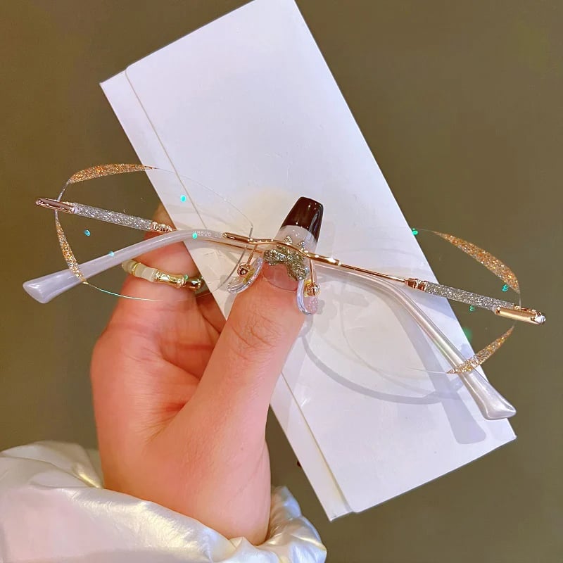 ✨WOMEN'S DIAMOND RIMLESS ANTI-BLUE LIGHT PRESBYOPIA GLASSES