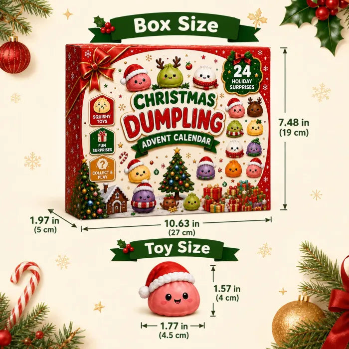 CHRISTMAS SPECIAL | 24 Days of Mini Squishies – Cute 2026 Advent Calendar with Daily Dumpling Surprises