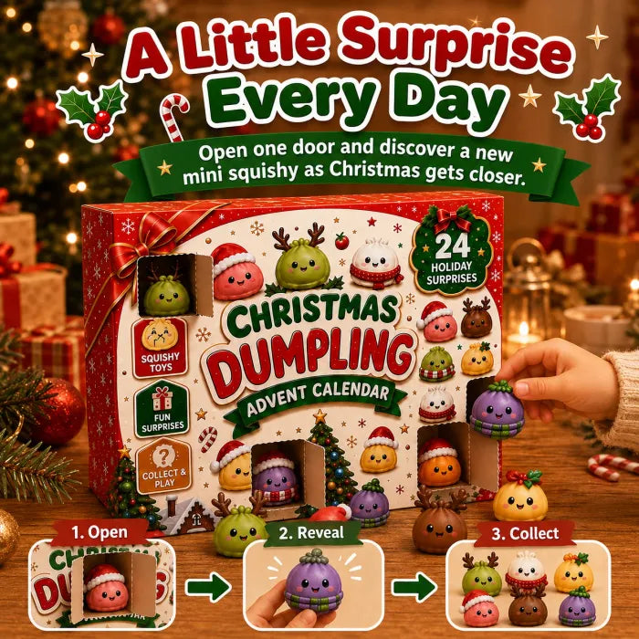 CHRISTMAS SPECIAL | 24 Days of Mini Squishies – Cute 2026 Advent Calendar with Daily Dumpling Surprises